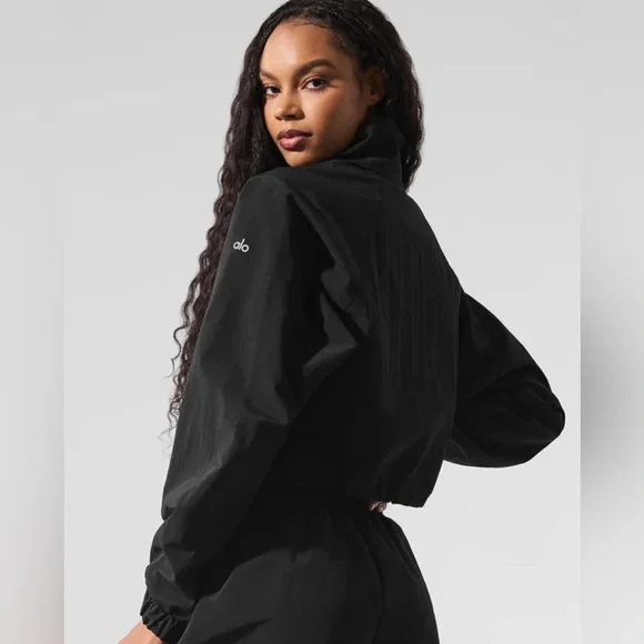 Alo Yoga Cropped 1/4 Zip Alumni Pullover Oversized S - Picture 1 of 11
